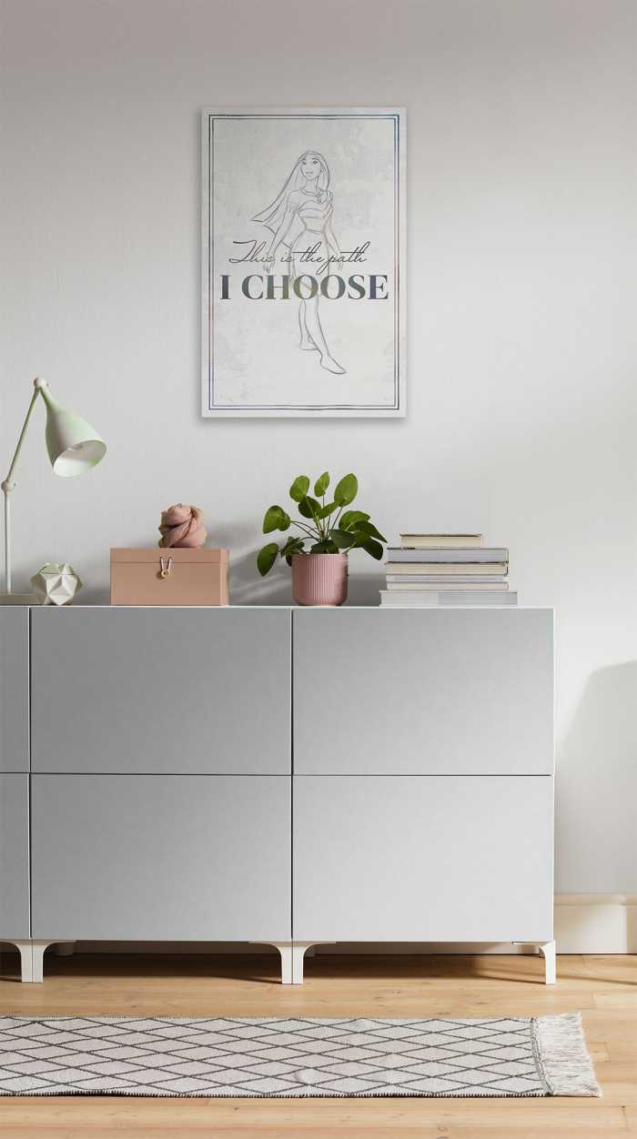 Vlies Bild auf Keilrahmen/ Echtholzrahmen Pocahontas - Your Choice