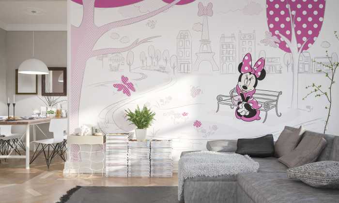 Digitaldrucktapete Minnie in Paris