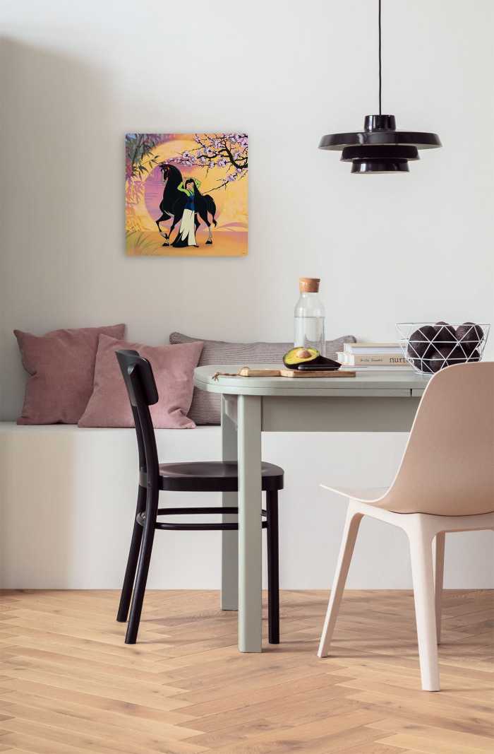 Vlies Bild auf Keilrahmen/ Echtholzrahmen Mulan with Kahn