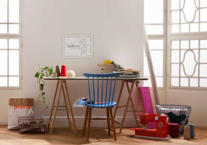 Vlies Bild auf Keilrahmen/ Echtholzrahmen Edna - Here and now