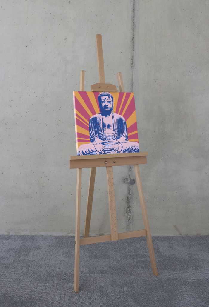 Vlies Leinwand Hippie Buddha