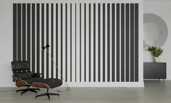 Digitaldrucktapete Lamello Longo white-black