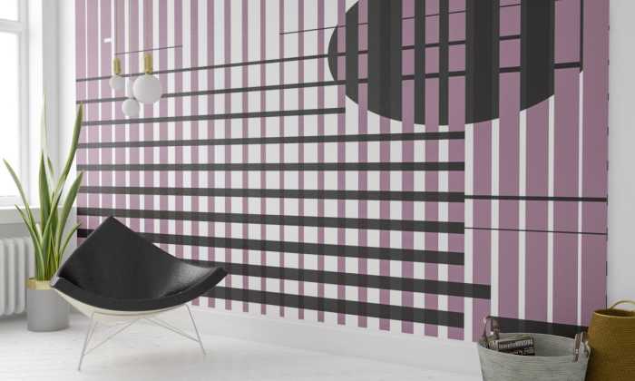 Digitaldrucktapete Let me stay black-aubergine