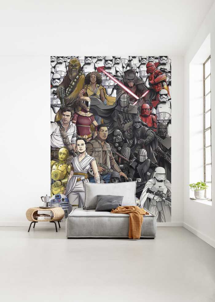 Digitaldrucktapete Star Wars Retro Cartoon