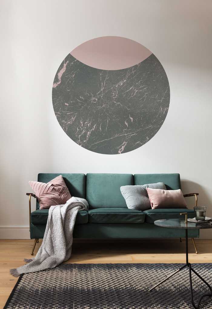 Runde Fototapete Stripe Marmor