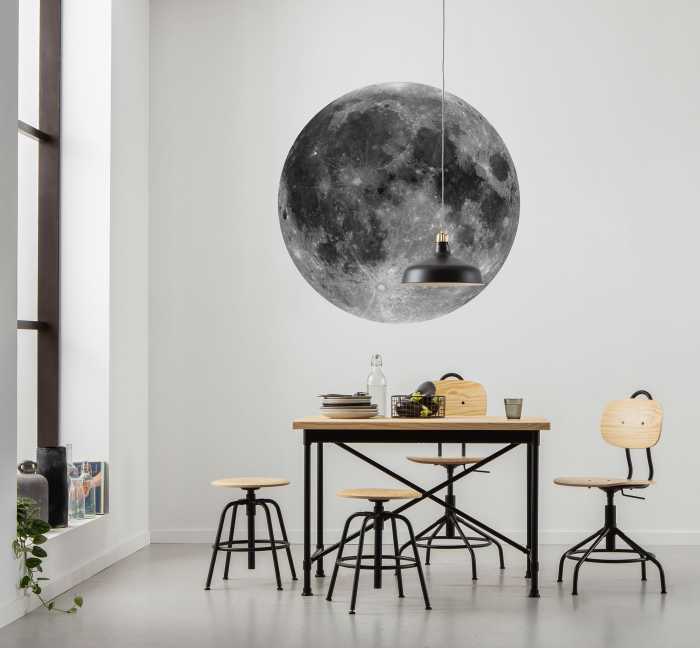 Runde Fototapete Moon