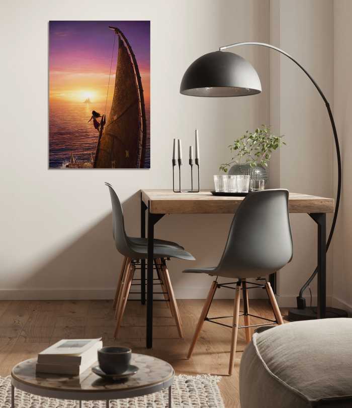 Vlies Bild auf Keilrahmen/ Echtholzrahmen Disney Moana 2 To the Horizon