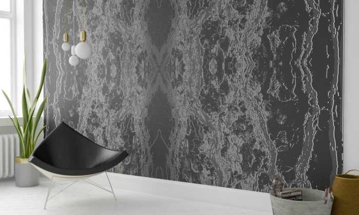 Digitaldrucktapete Oak Bark black-whitedarkgrey