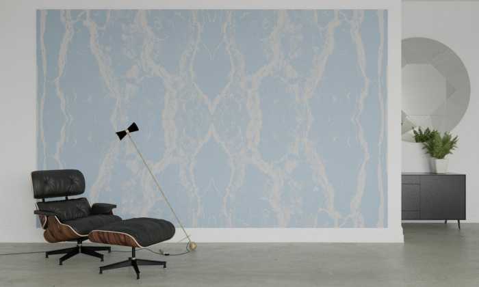 Digitaldrucktapete Oak Bark bleu-grey