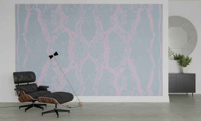Digitaldrucktapete Oak Bark greyblue-lightblackberry