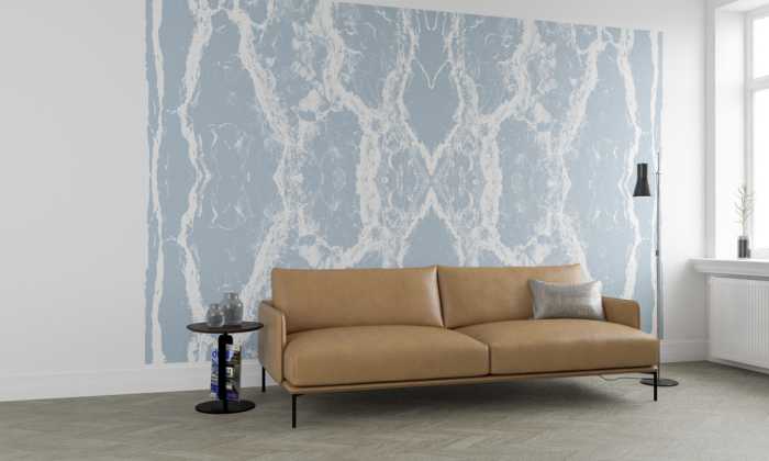 Digitaldrucktapete Oak Bark greyblue-white