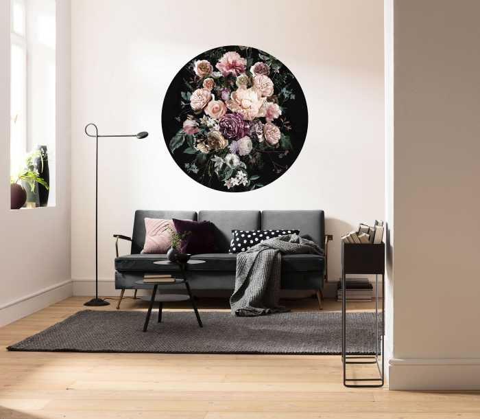Runde Fototapete Enchanted Flowers