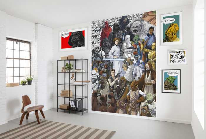 Fototapete Star Wars Classic Cartoon Collage