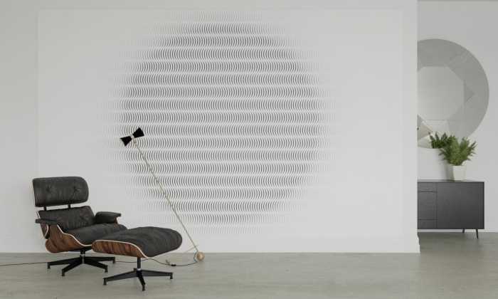 Digitaldrucktapete Screen Dot white-black