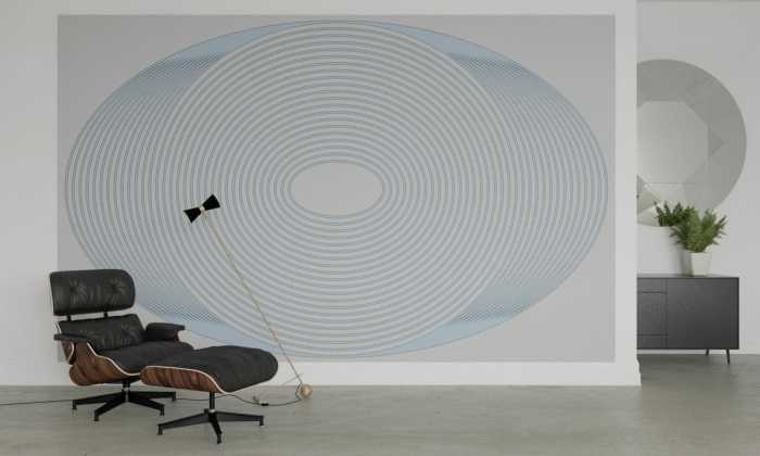 Digitaldrucktapete Shell bleublack-grey