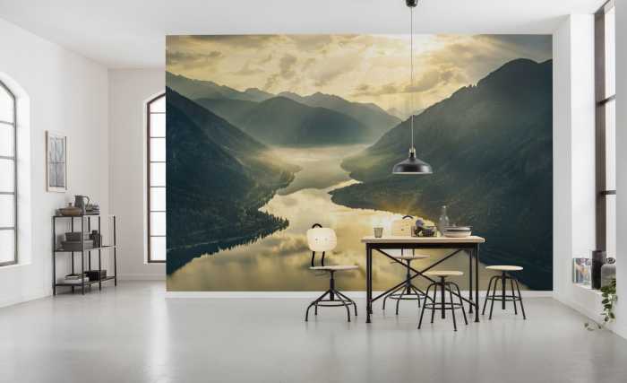 Digitaldrucktapete Gold Mountains