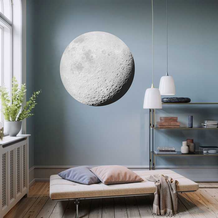 Selbstklebende runde Fototapete auf Vlies Luna