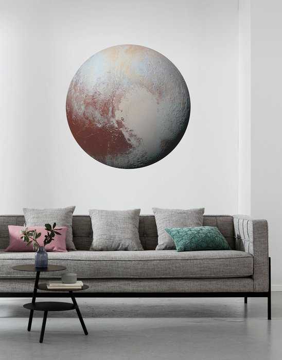Selbstklebende runde Fototapete auf Vlies Pluto