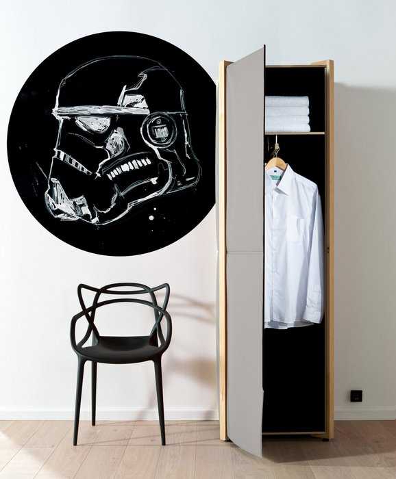 Selbstklebende runde Fototapete auf Vlies Star Wars Ink Stormtrooper