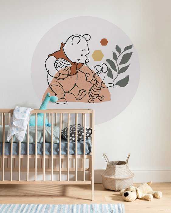 Selbstklebende runde Fototapete auf Vlies Winnie the Pooh Soulmate