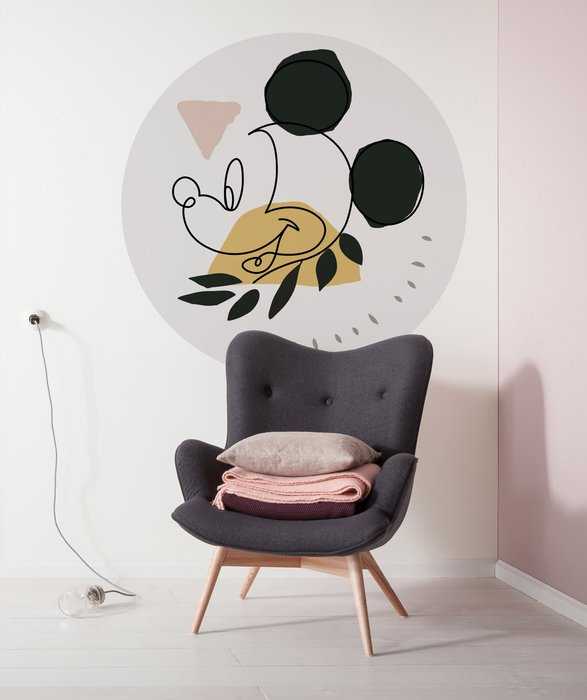 Selbstklebende runde Fototapete auf Vlies Mickey Modern Art