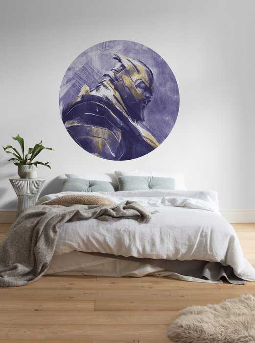 Selbstklebende runde Fototapete auf Vlies Avengers Painting Thanos
