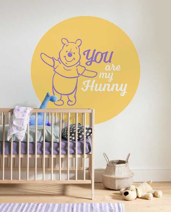 Selbstklebende runde Fototapete auf Vlies DOT Winnie the Pooh My Hunny