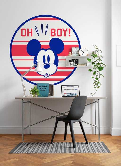 Selbstklebende runde Fototapete auf Vlies DOT Mickey Oh Boy