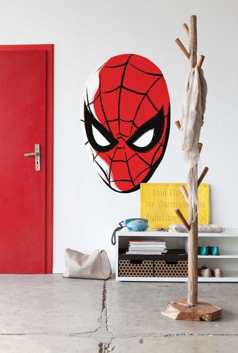 Selbstklebender Sticker auf Vlies Spider-Man Big Head