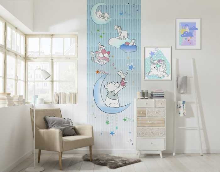Standard Vlies Winnie the Pooh Piglet and Stars