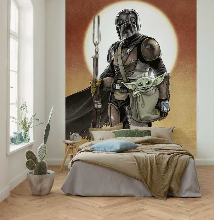 Standard Vlies Star Wars The Mandalorian and Grogu