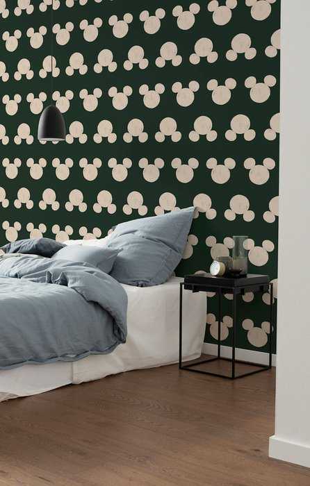 Standard Vlies Disney Mickey Mouse Green Heads