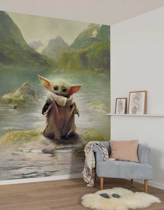 Standard Vlies Star Wars The Mandalorian Grogu Landscape