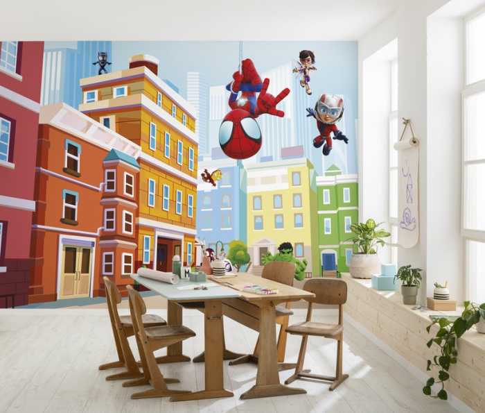 Standard Vlies Marvel Spidey and His Amazing Friends City
