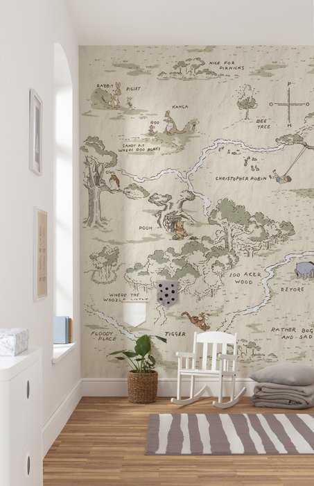 Standard Vlies Winnie the Pooh Map