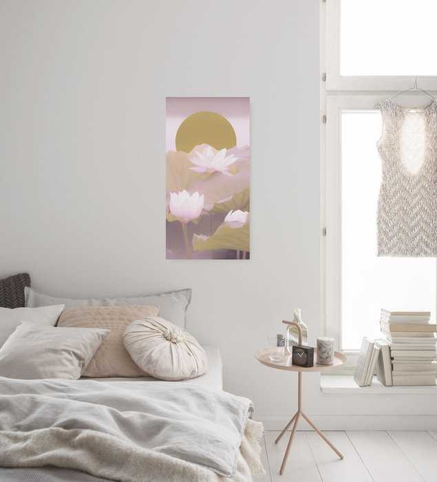 Vlies Bild auf Keilrahmen/ Echtholzrahmen Ombré Rosé