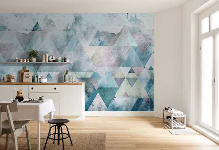 Premium Vlies Triangles Blue