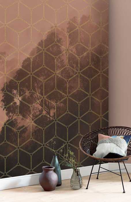 Premium Vlies Golden Grid