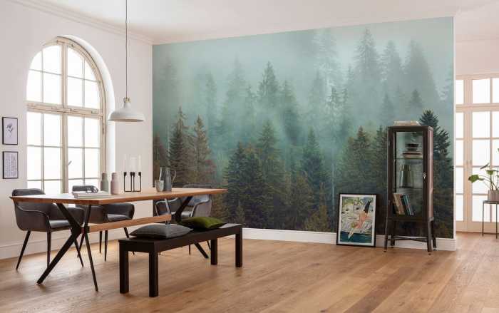 Premium Vlies Foggy Firs