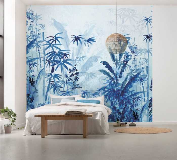 Premium Vlies Blue Jungle