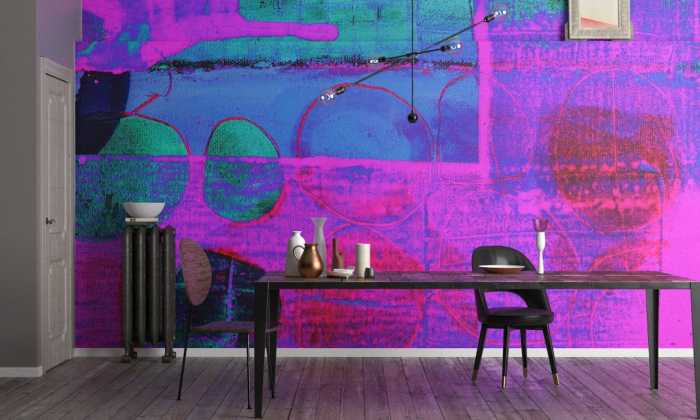 Premium Vlies Cells Wrapping pink-blue