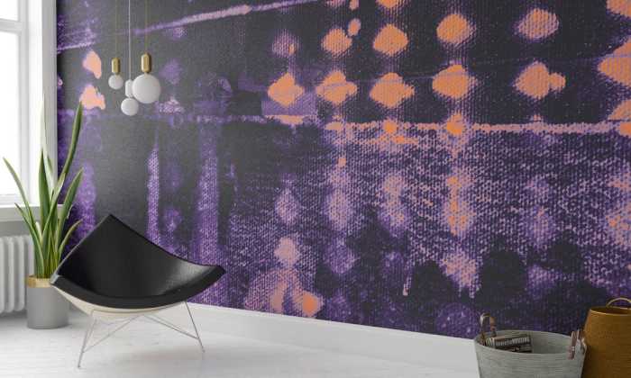 Premium Vlies Zigzag Spangling darkviolett