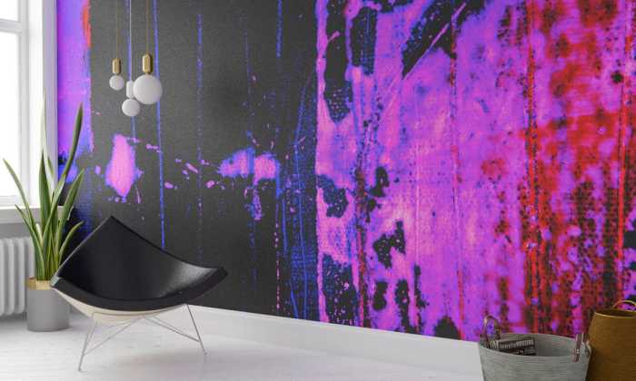 Premium Vlies Bubbles Ascending darkblu-pinke