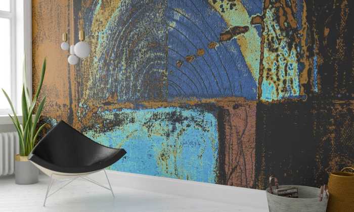 Premium Vlies Gates Opening brown-blue