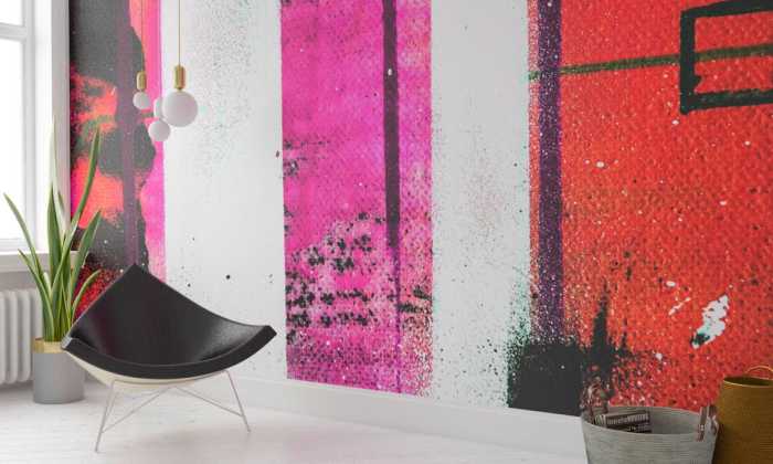 Premium Vlies Traces Drizzling re-pink