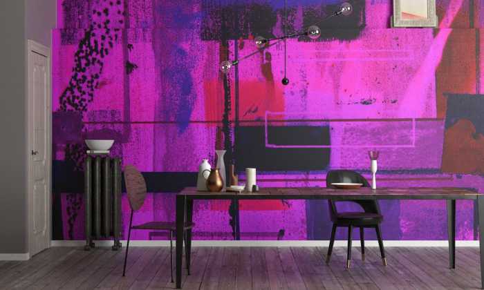 Premium Vlies Liquids Dripping pink-blue