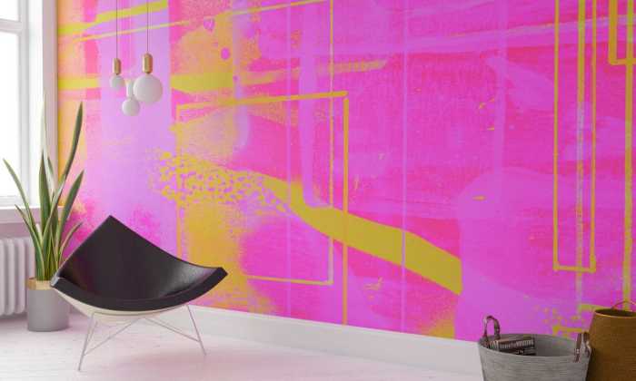 Premium Vlies Columns Hanging pink