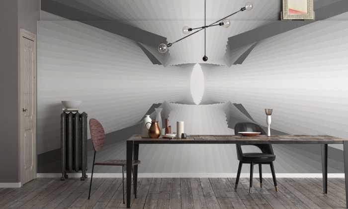 Premium Vlies Auroville Eye grey