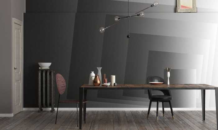Premium Vlies Blocking Blend Oblique black-grey