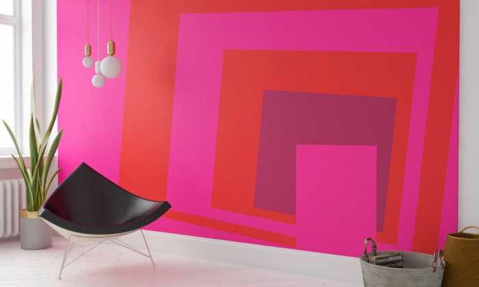 Premium Vlies Blocking Oblique pink-red